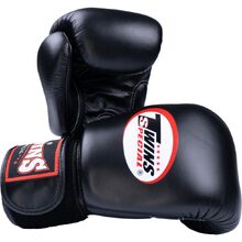 Twins Black Velcro Boxing Gloves at FightHQ