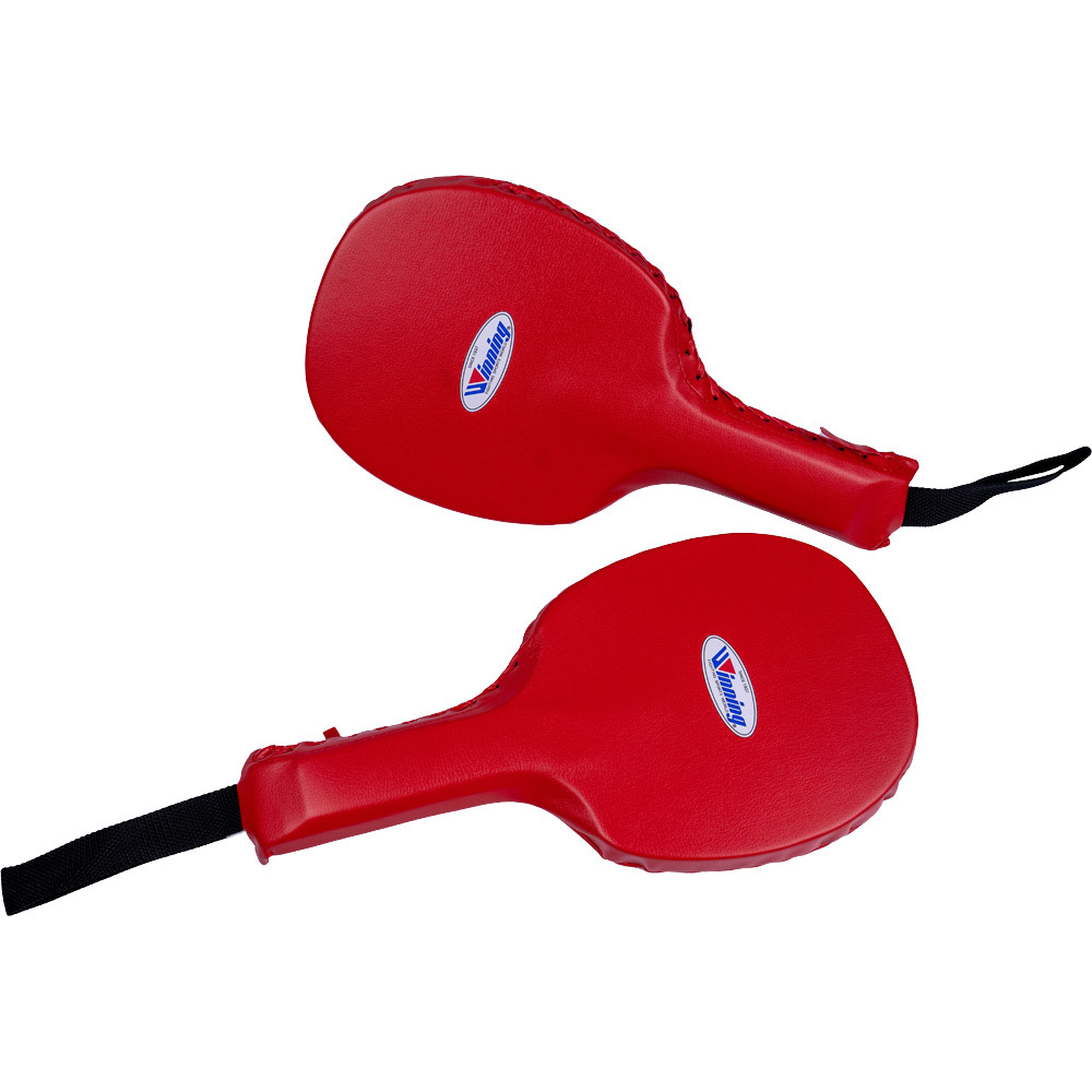 Winning Red CM 15 Punch Mitts at FightHQ