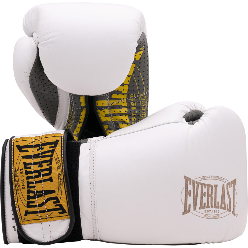 Everlast 1910 Classic Sparring White Boxing Gloves at FightHQ
