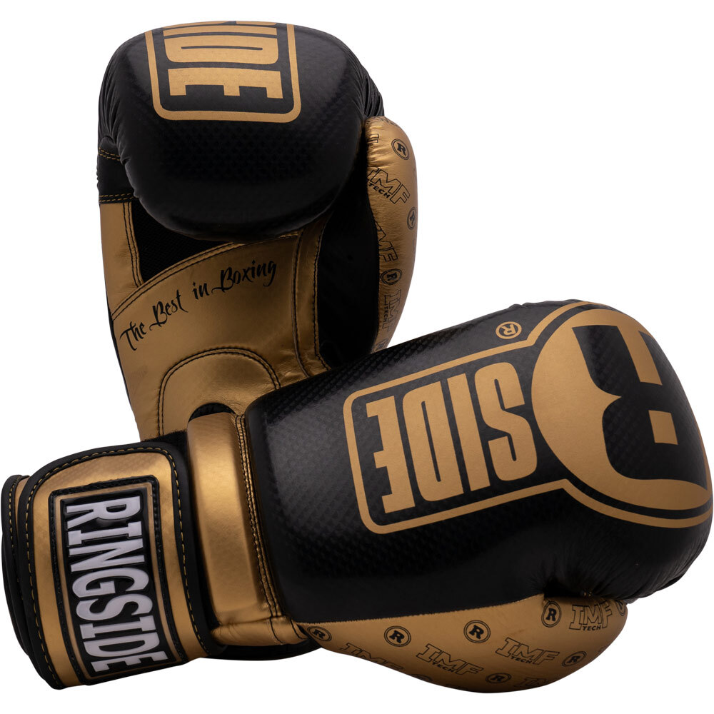 Ringside Apex Black Gold Bag Gloves at FightHQ