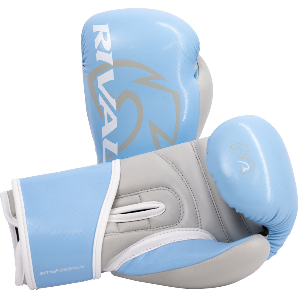 Rival Rb7 Rival RB7 Baby Blue/Grey Fitness Plus Bag Gloves at FightHQ