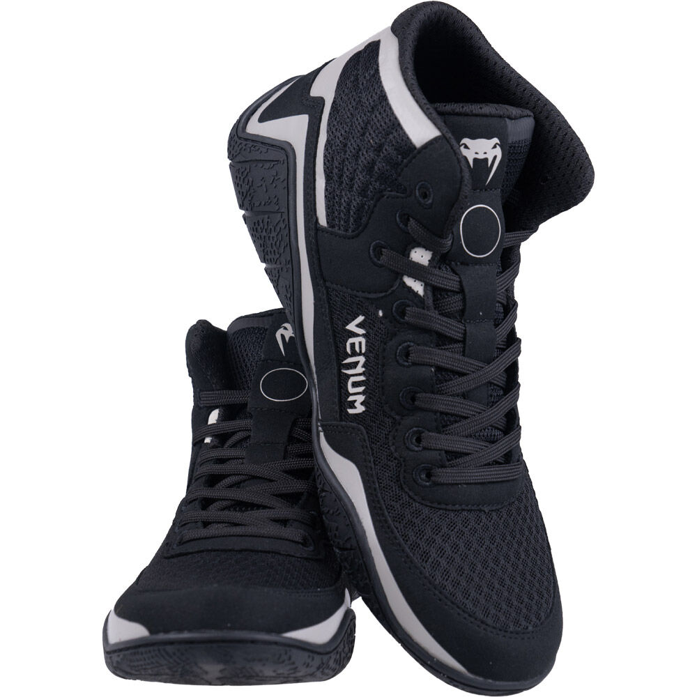 Venum Elite Black/Sand Wrestling Shoes at FightHQ
