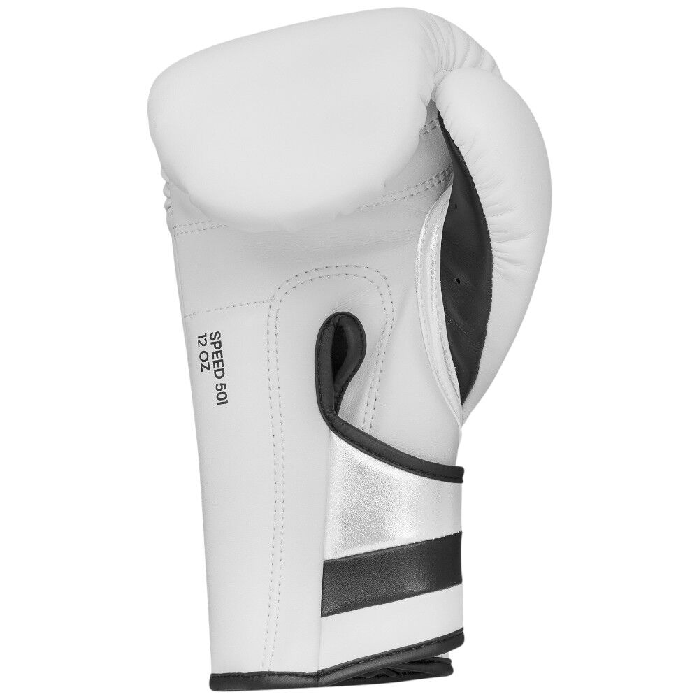 Adidas Speed 501 White/Black Boxing Gloves at FightHQ