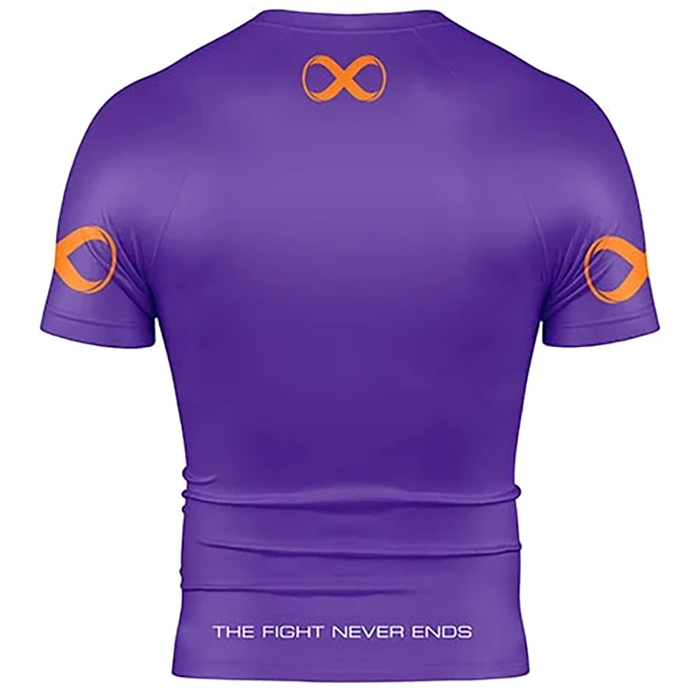 Braus Ranked Purple Short Sleeve Rash Guard - Picture 8 of 10