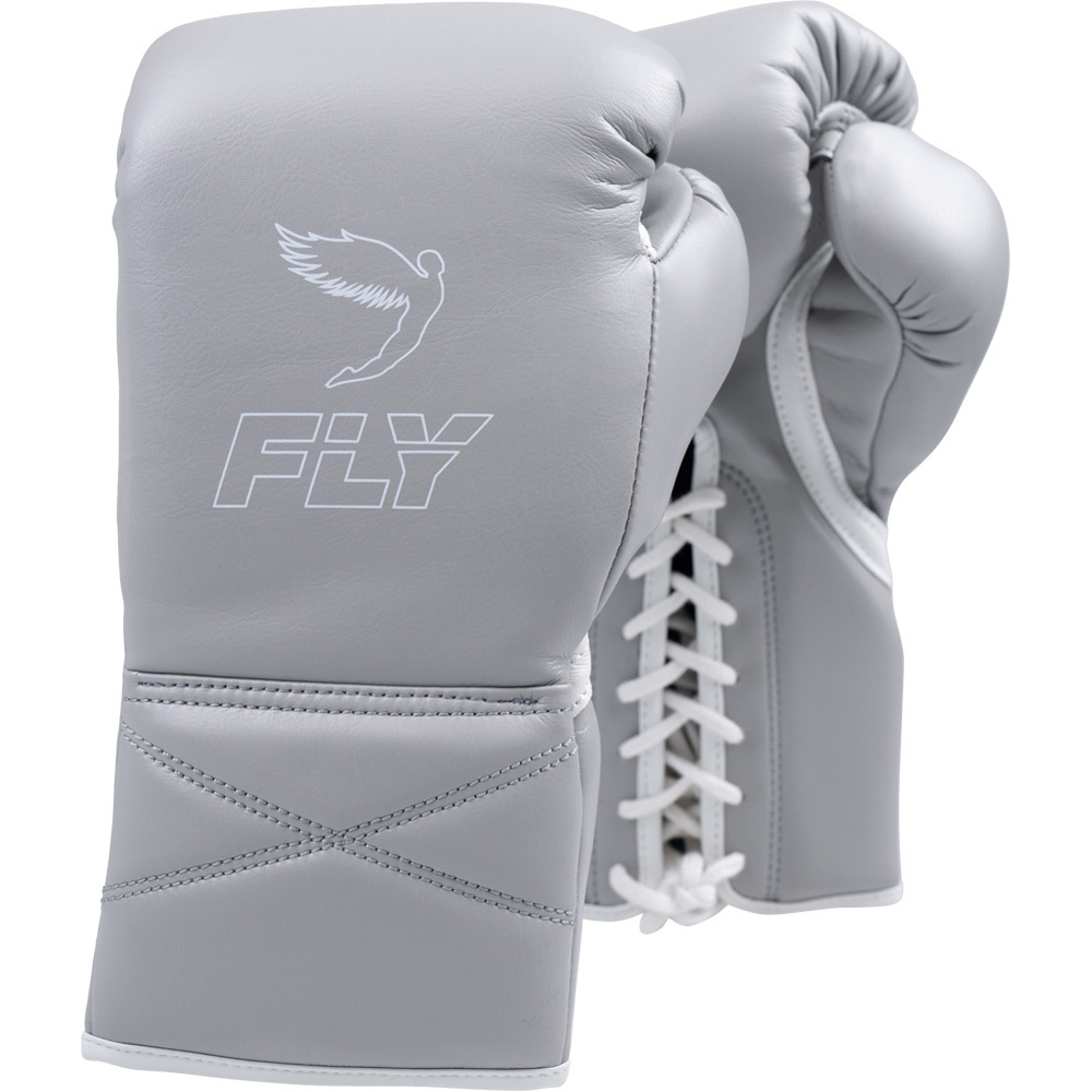 Fly Boxing Superlace X Grey Boxing Gloves at FightHQ