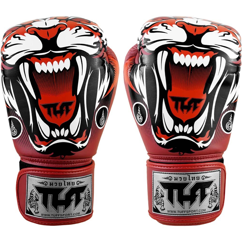 Tuff Tiger Red Boxing Gloves at FightHQ