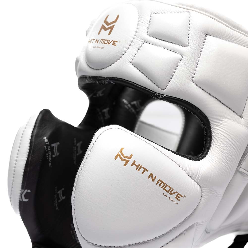 Hit N Move Horse Hair White Boxing Gloves at FightHQ
