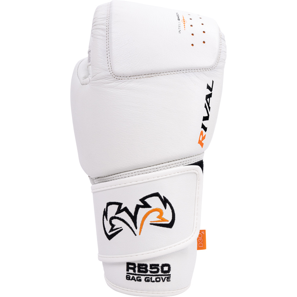 RIVAL RB50 バッググローブ ホワイト Rival RB50 White Intelli-Shock Compact Bag Gloves at FightHQ