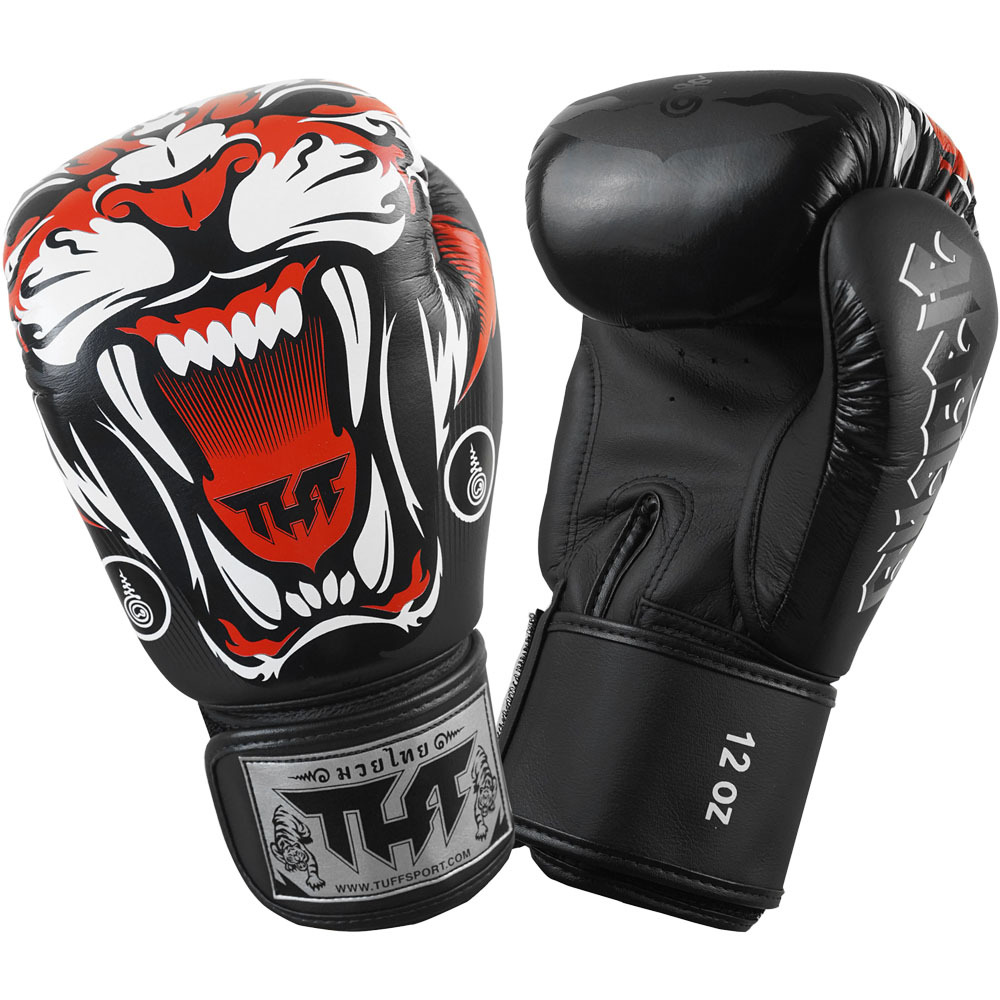 Tuff Tiger Black Boxing Gloves at FightHQ