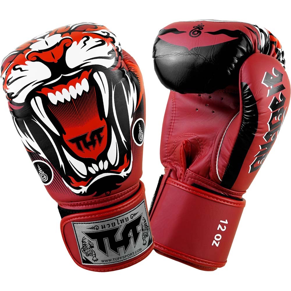 Tuff Tiger Red Boxing Gloves at FightHQ