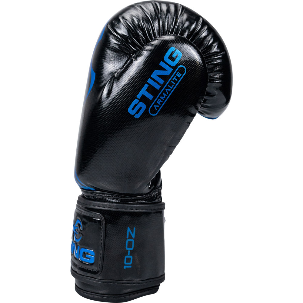 Sting Armalite Black Blue Boxing Gloves at FightHQ
