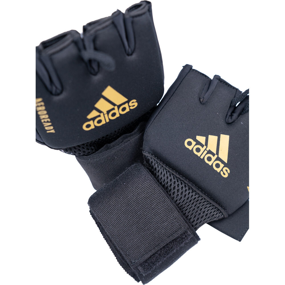 Adidas Black/Gold Gel Quick Wraps at FightHQ