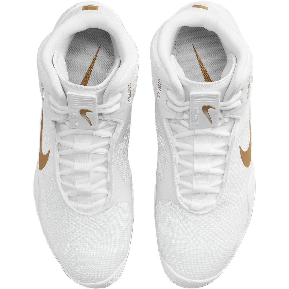 nike wrestling shoes white and gold