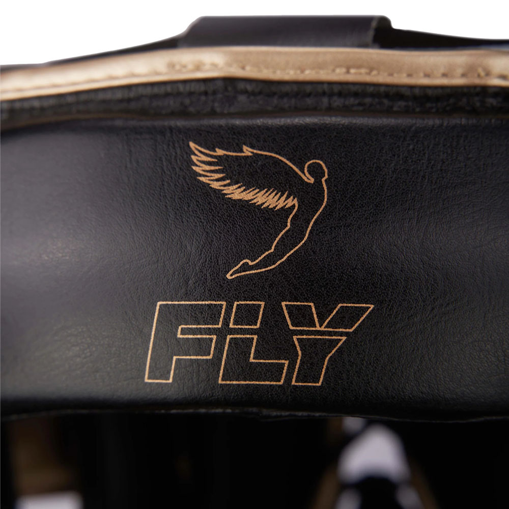 Fly Boxing Superbar X Black/Gold Head Gear at FightHQ