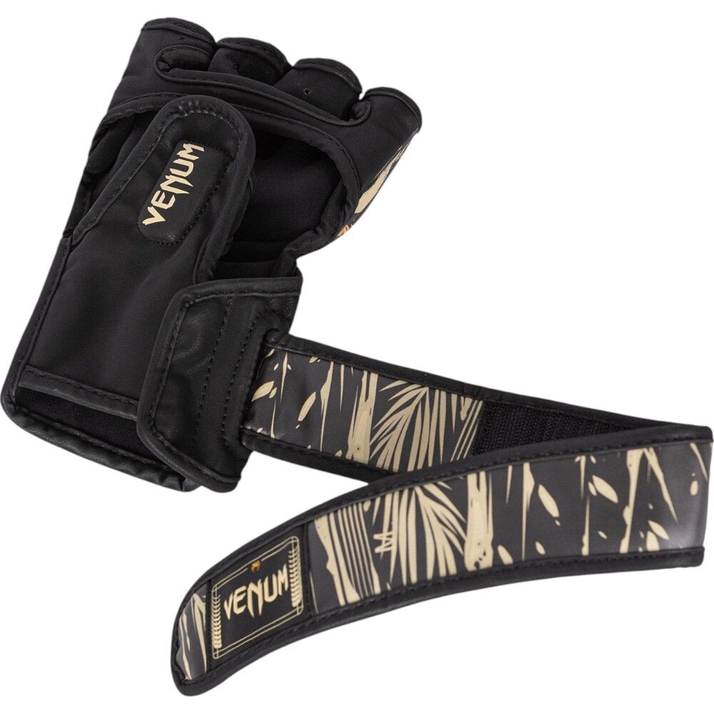 Venum Tiger Black/Neon Orange MMA Gloves at FightHQ