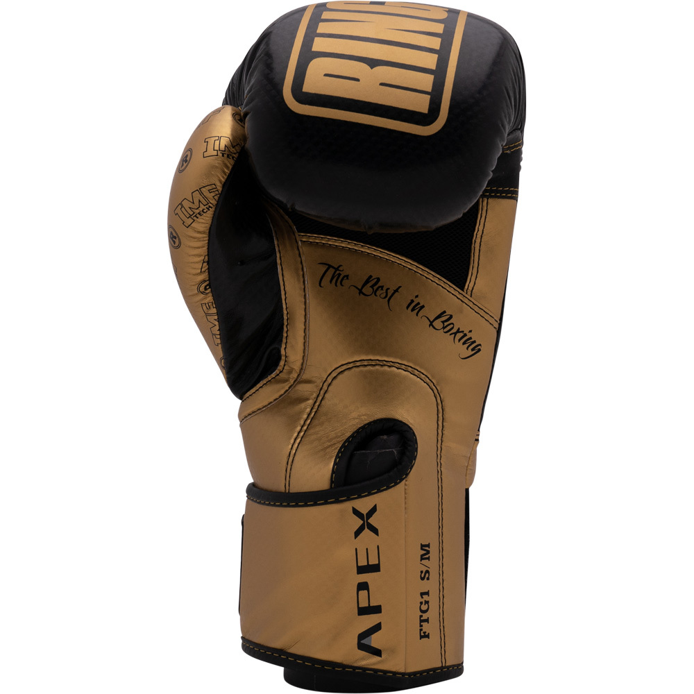 Ringside Apex Black Gold Bag Gloves at FightHQ