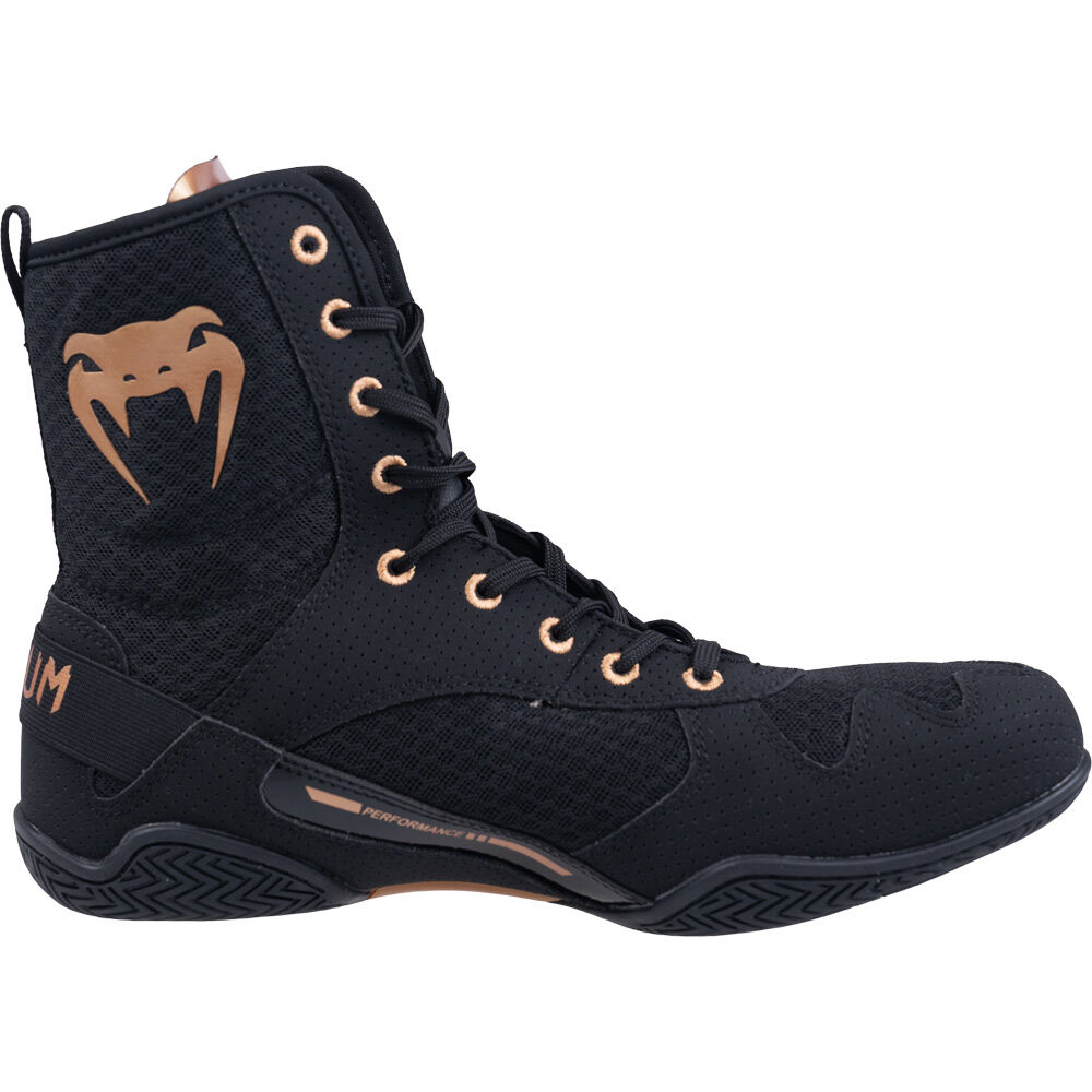 NEW Venum Elite Black/Bronze Boxing Shoes - Picture 12 of 30