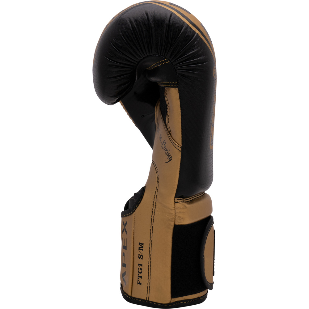 Ringside Apex Black Gold Bag Gloves at FightHQ