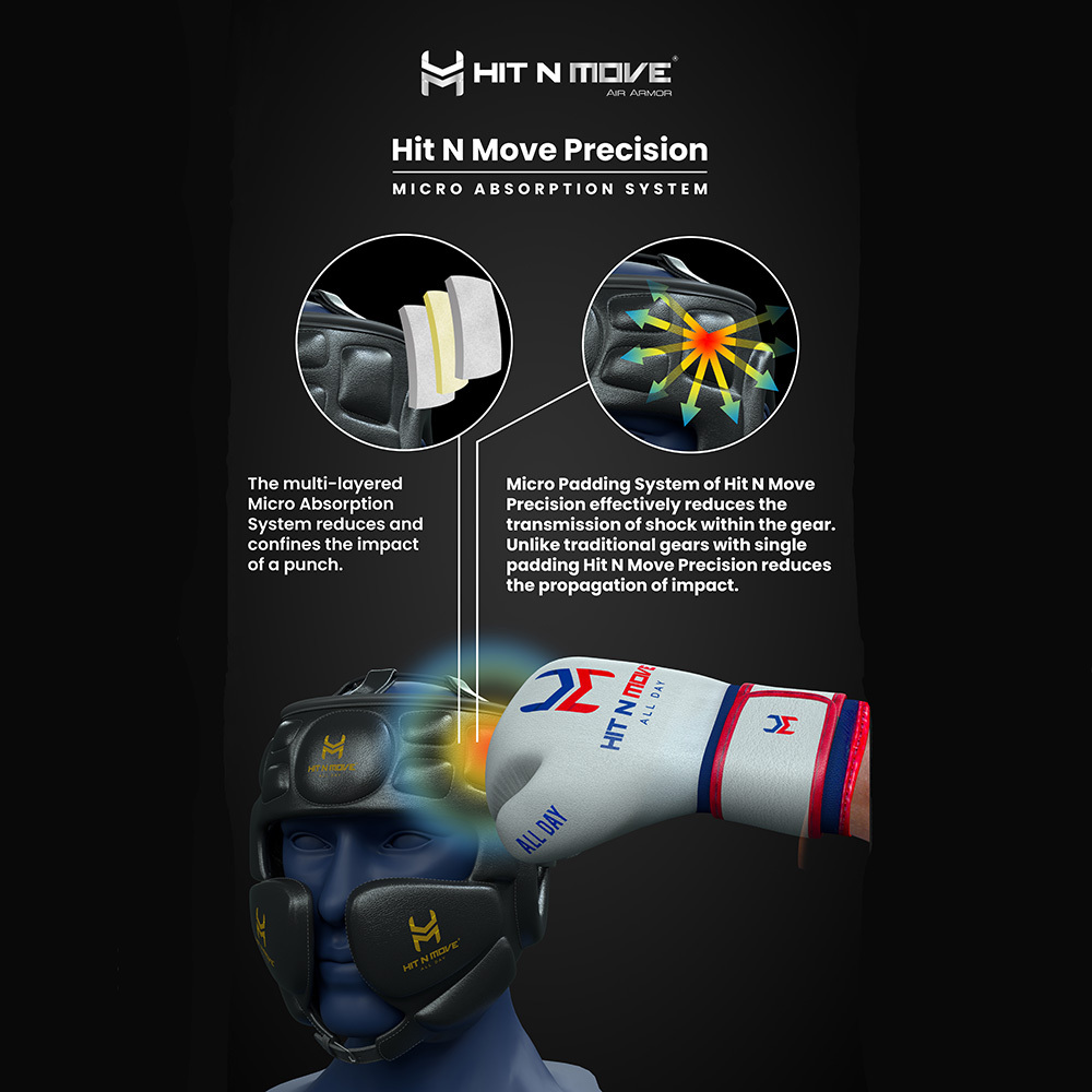 Hit N Move Horse Hair White Boxing Gloves at FightHQ