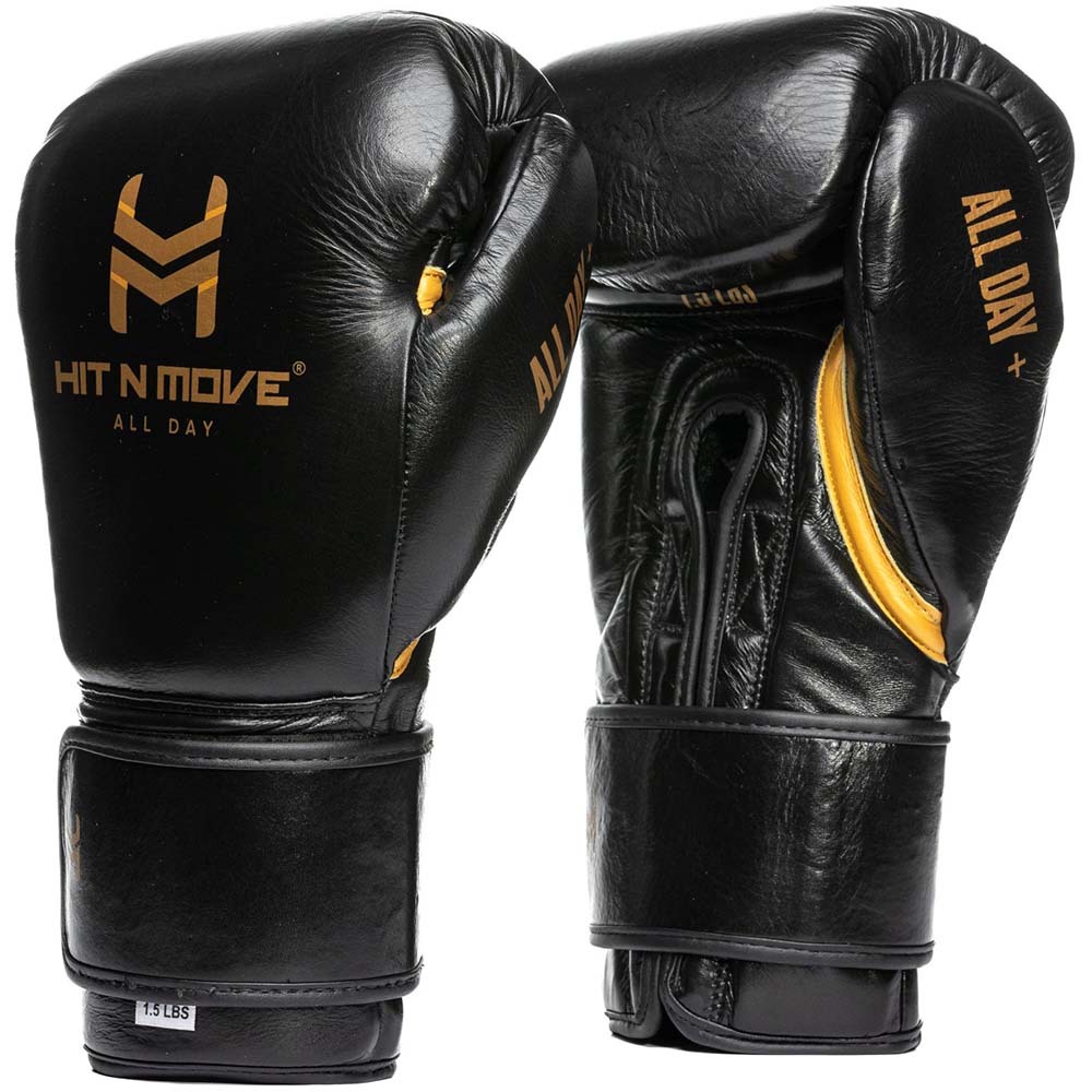 Hit N Move 24oz Black Conditioning Boxing Gloves at FightHQ