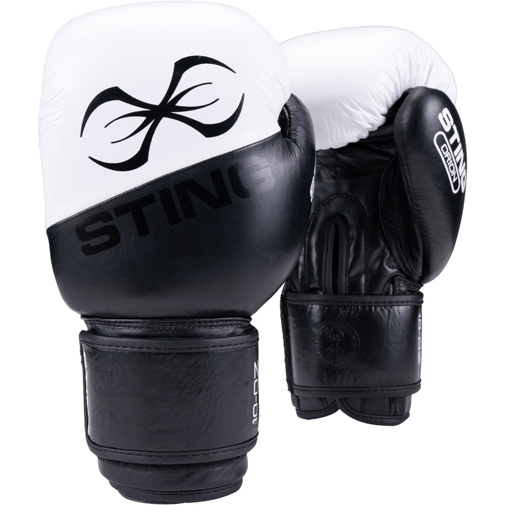 Sting Orion Black/White Boxing Gloves at FightHQ