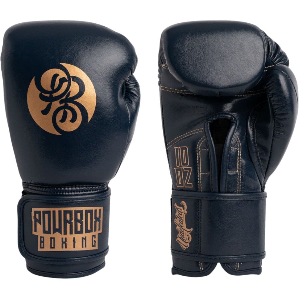 Powrbox Undefeated Empire Navy/Gold Boxing Gloves at FightHQ