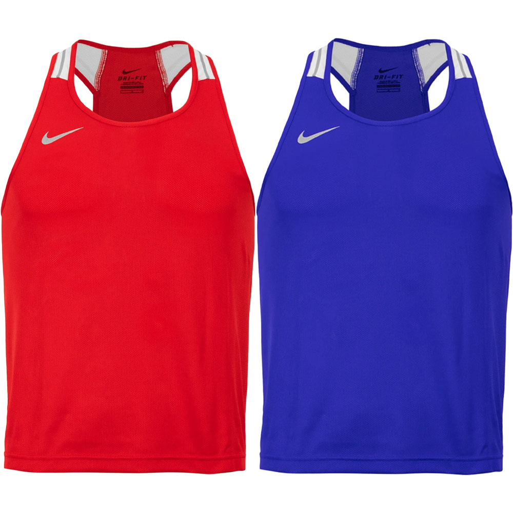 Nike 2 Pack Scarlet Royal Boxing Singlets at FightHQ