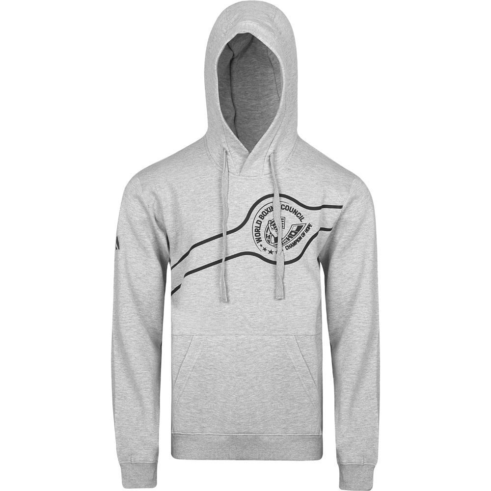 Adidas WBC Traditional Grey Black Boxing Hoodie at FightHQ