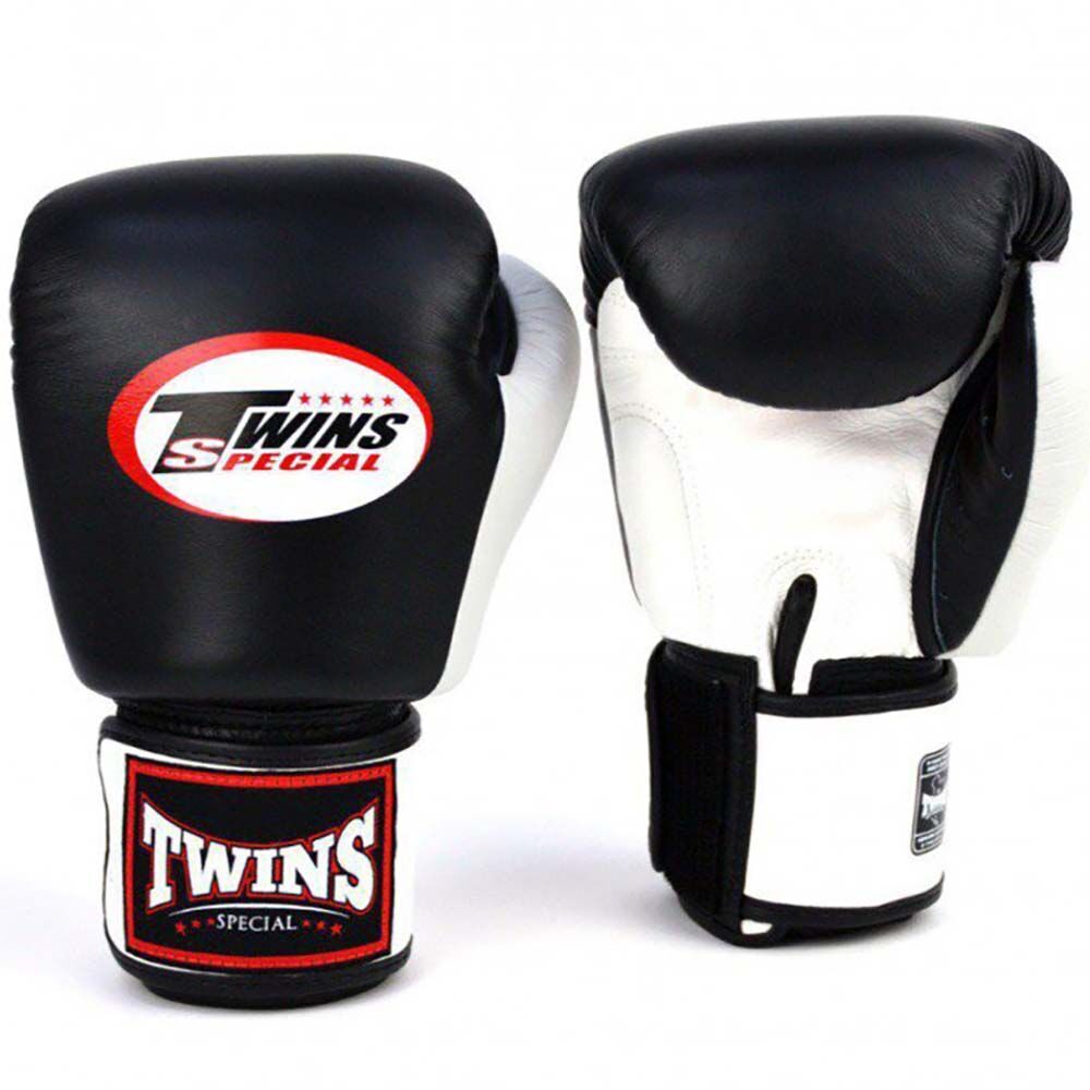 Twins Black/White Boxing Gloves at FightHQ