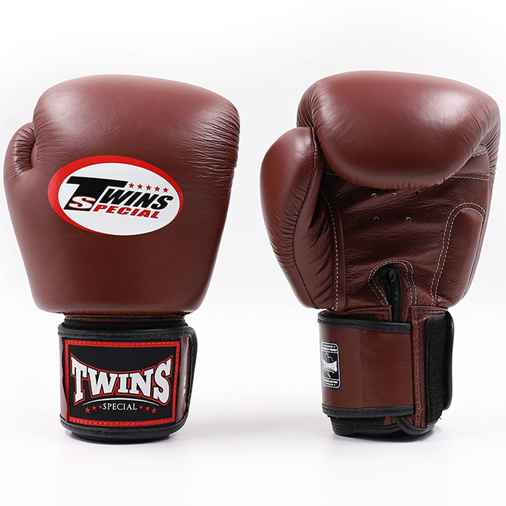 Twins Dark Brown Boxing Gloves at FightHQ