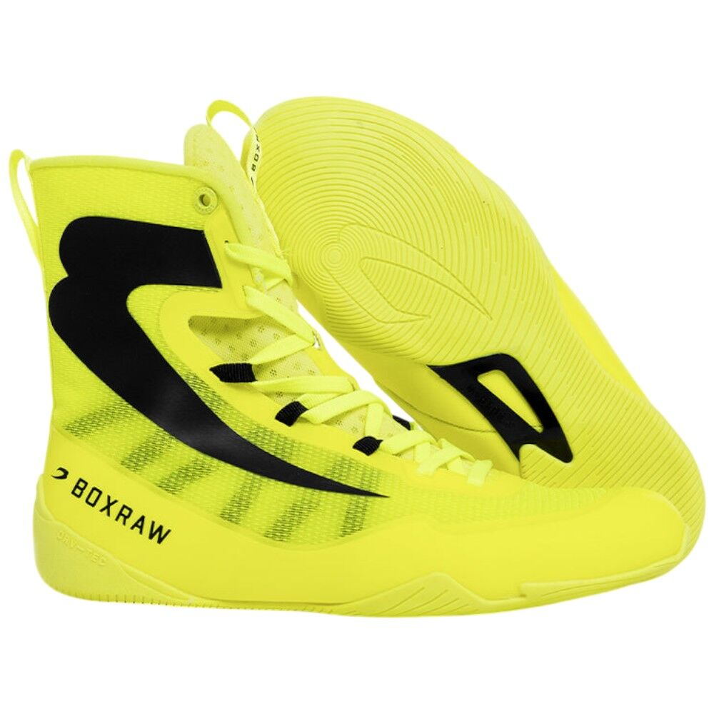 Boxraw Impello 2.0 Yellow/Black Boxing Boots at FightHQ