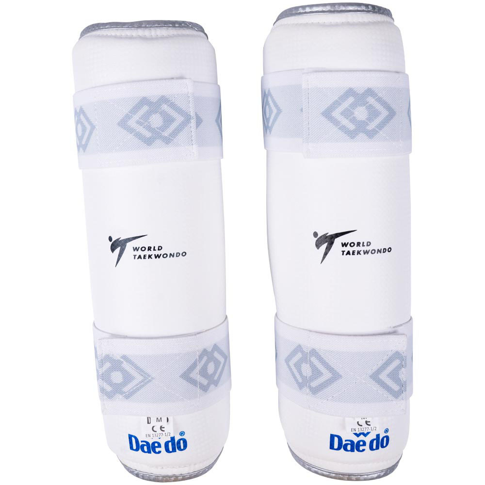 Daedo WT Approved Silver Fit Shin Guards at FightHQ