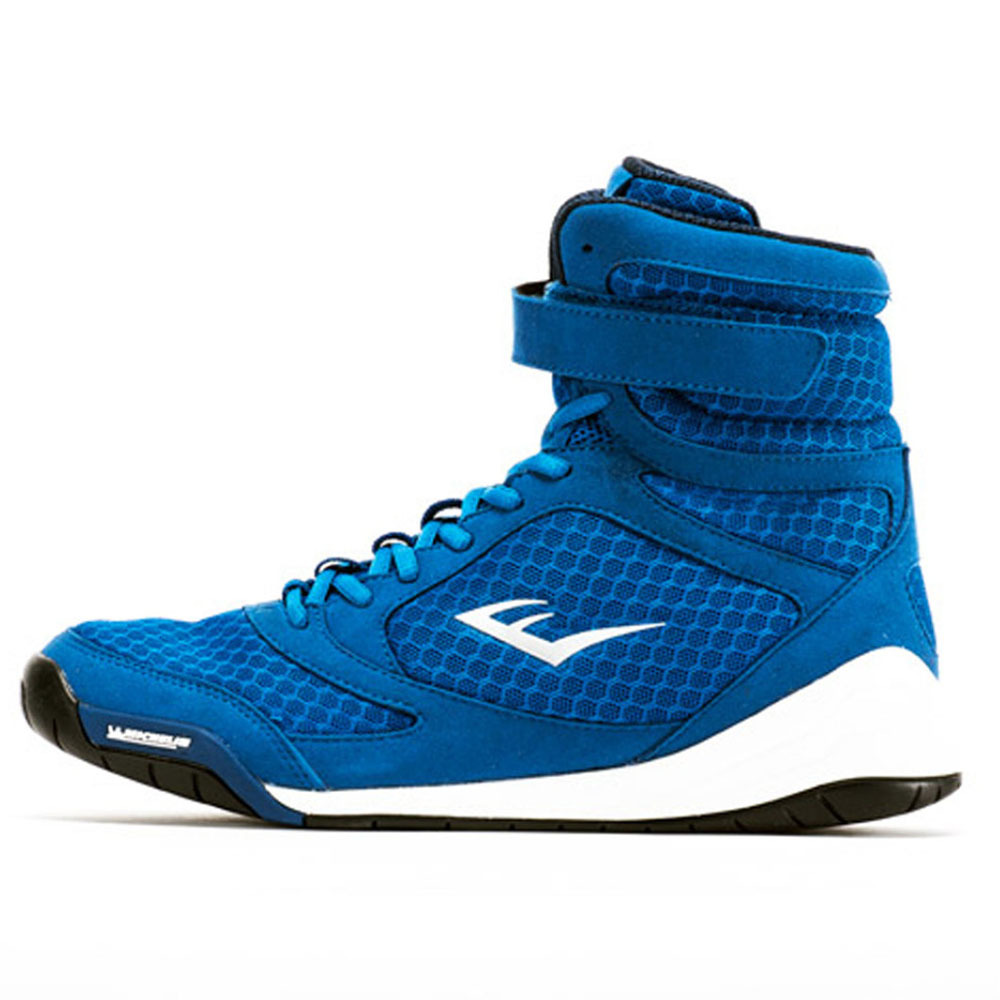 Everlast Elite Pro HiTop Blue Boxing Boots at FightHQ