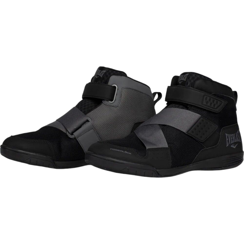 Everlast Powerlock X-Trainer Black/Grey Boxing Shoes at FightHQ