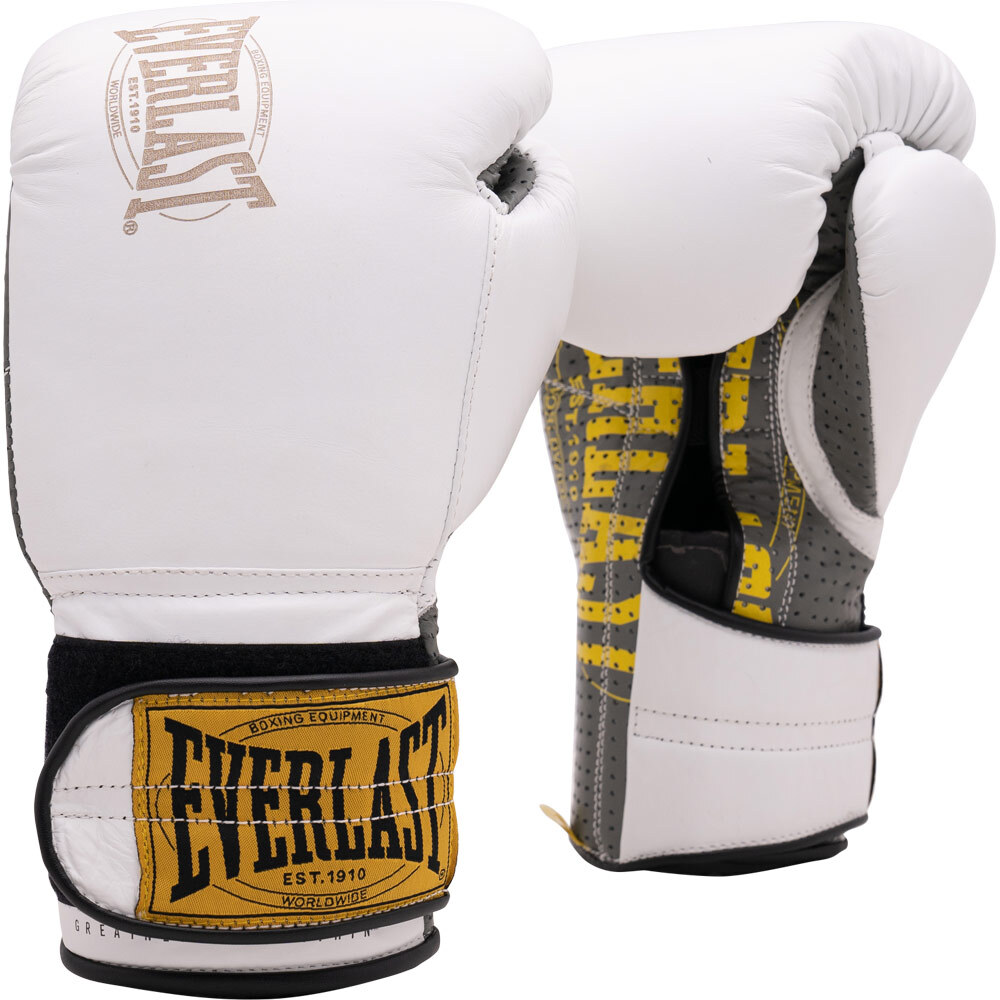 Everlast 1910 Classic Sparring White Boxing Gloves at FightHQ