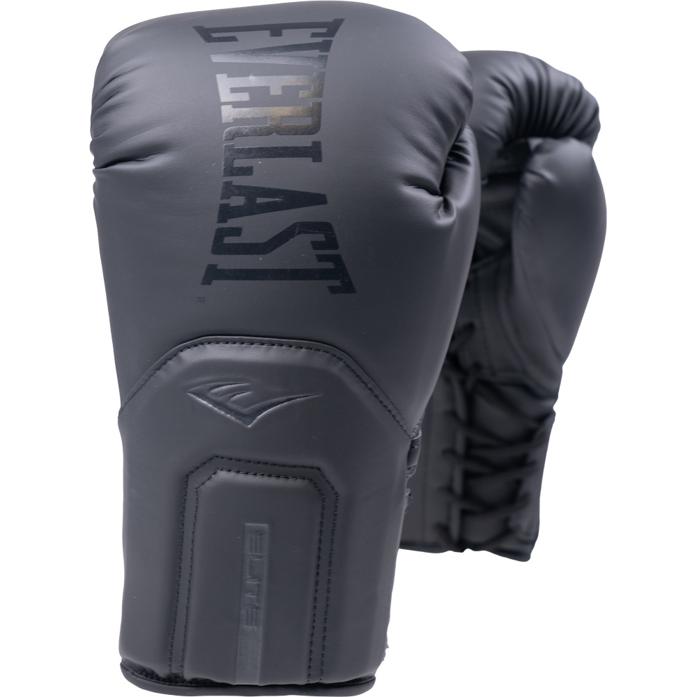 Everlast Elite 2 Boxing Gloves (Black/Gold, 14oz