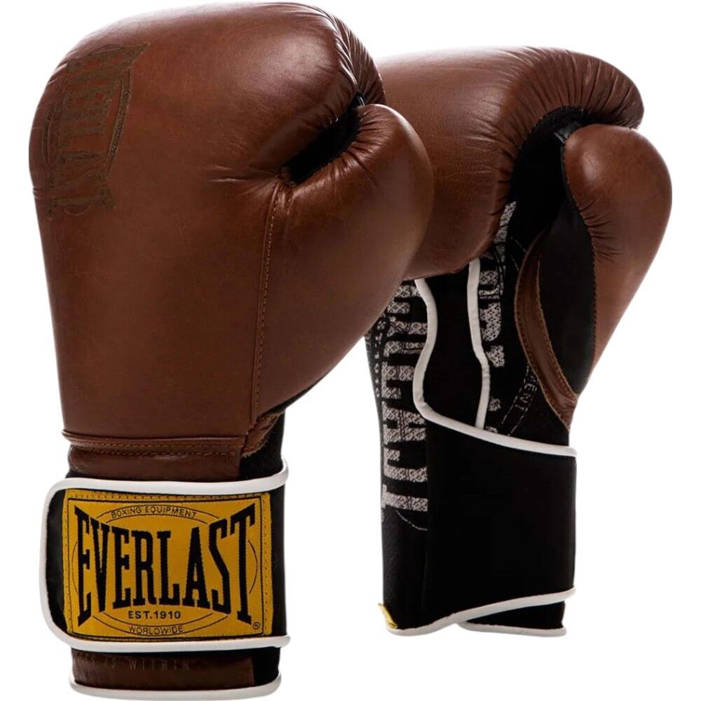 Everlast 1910 Advanced Brown Boxing Gloves at FightHQ