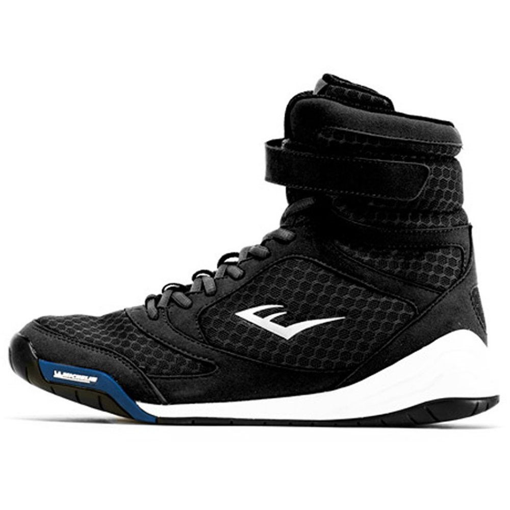 Everlast Elite HiTop Black Boxing Boots at FightHQ