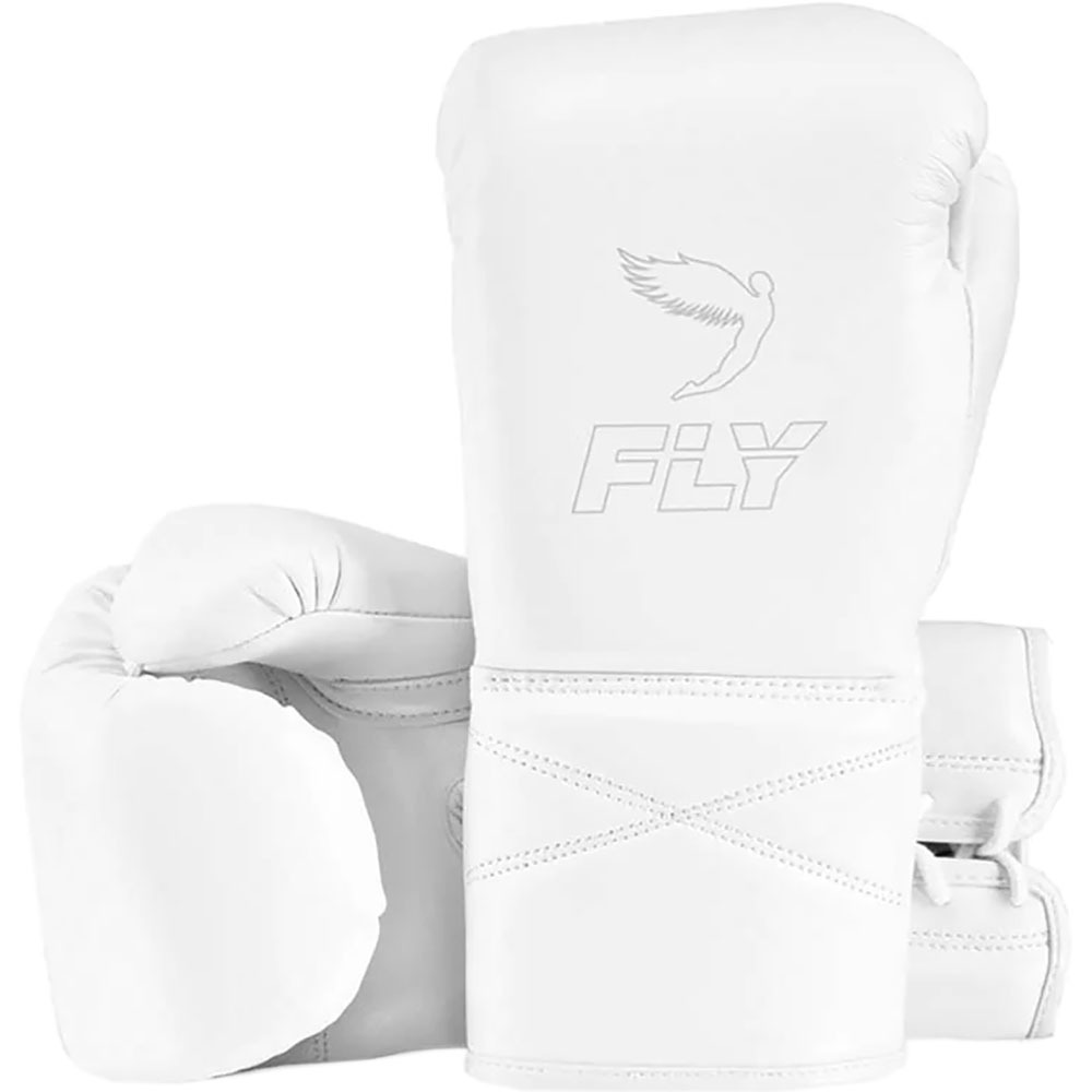 Fly Boxing Superlace X White Boxing Gloves at FightHQ