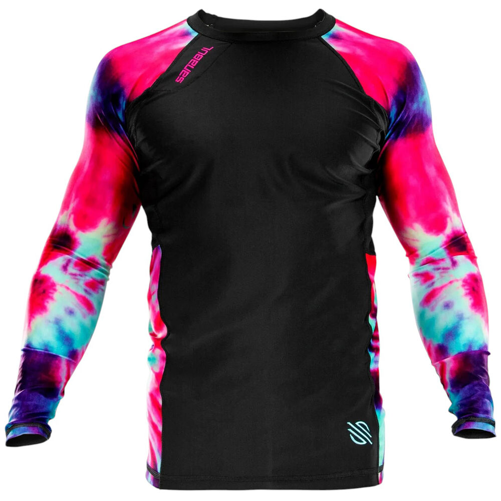 Funky Rash Guards Sanabul Funk Strike Purple Swirl Long Sleeve Rash Guard at FightHQ