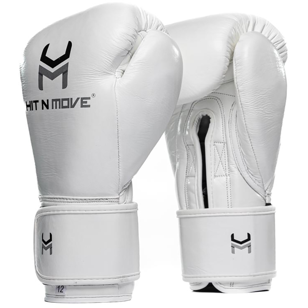 ボクシング hit n move Horse Hair Gloves white 16oz Hit N Move Horse Hair White Boxing Gloves at FightHQ