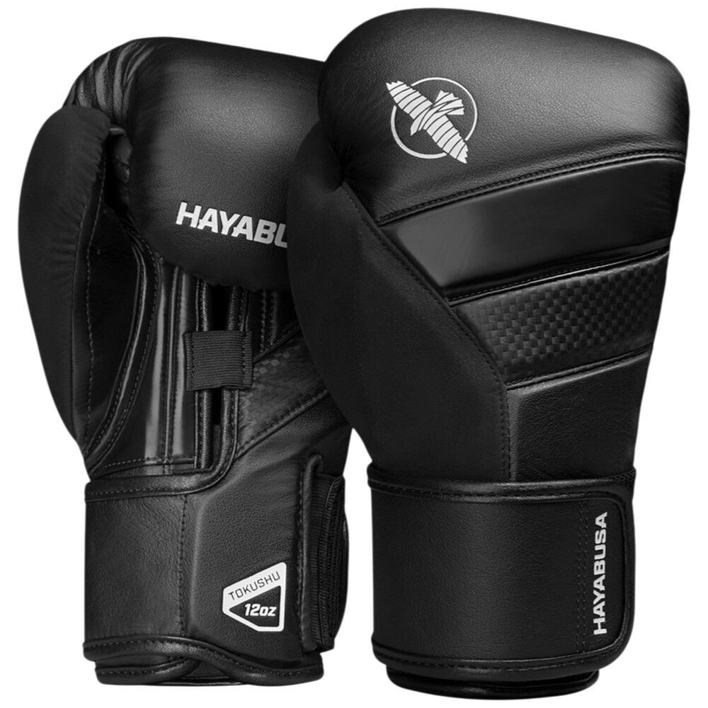 Hayabusa T3 Black/Black Boxing Gloves at FightHQ