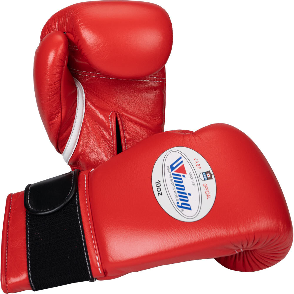 Winning 10oz JABF Official Red Boxing Gloves at FightHQ