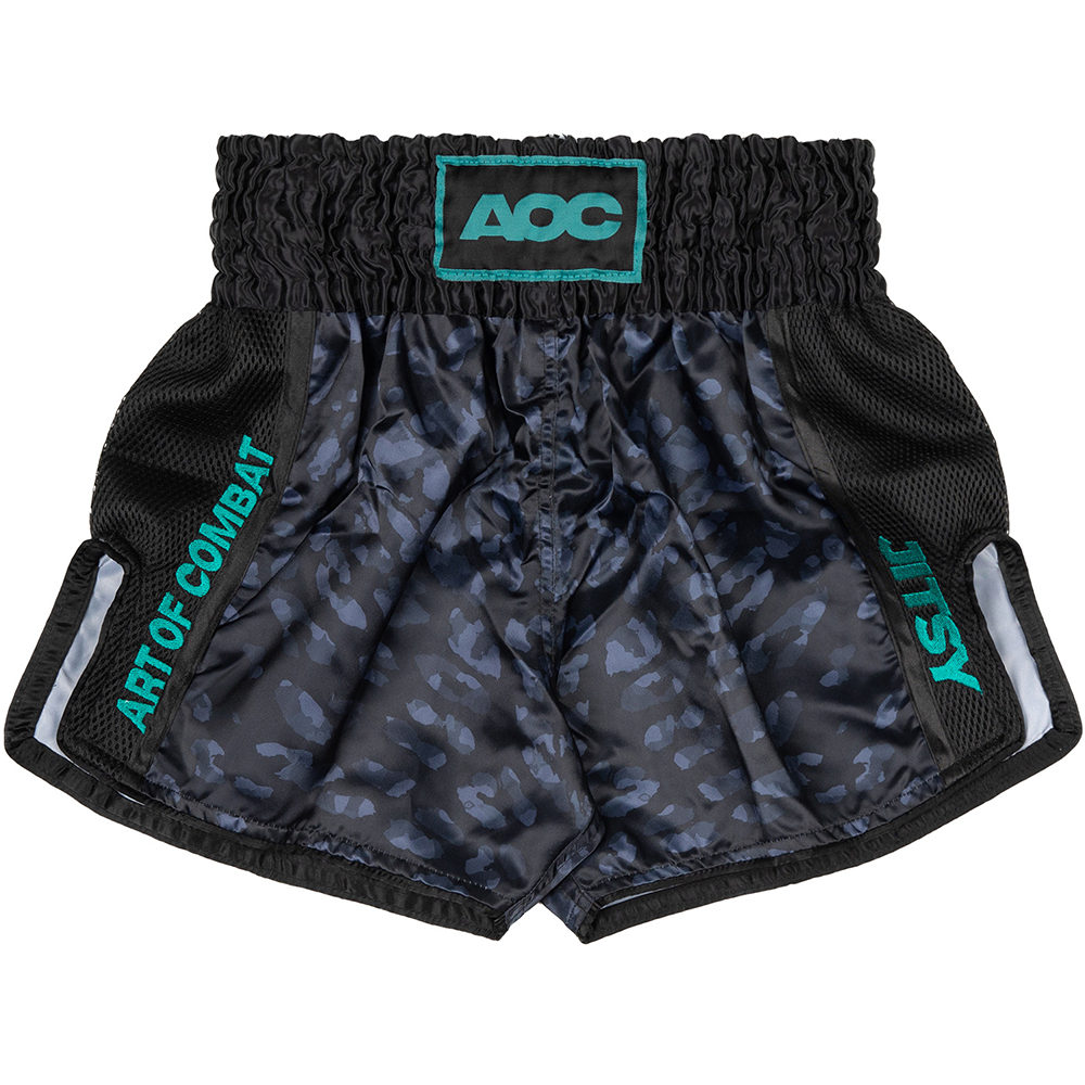 AOC by Jitsy Black Ocelot Muay Thai Shorts - Jitsy Club