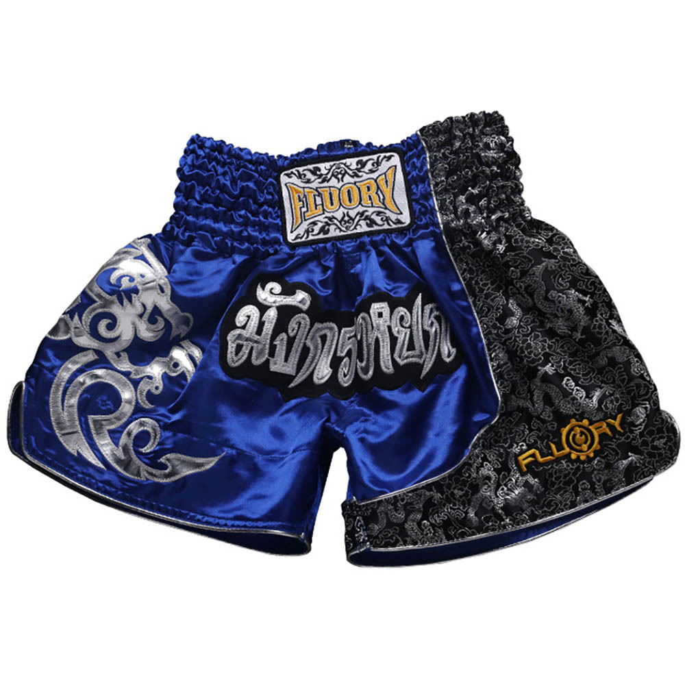 Fluory Dragon Blue Muay Thai Shorts Australia