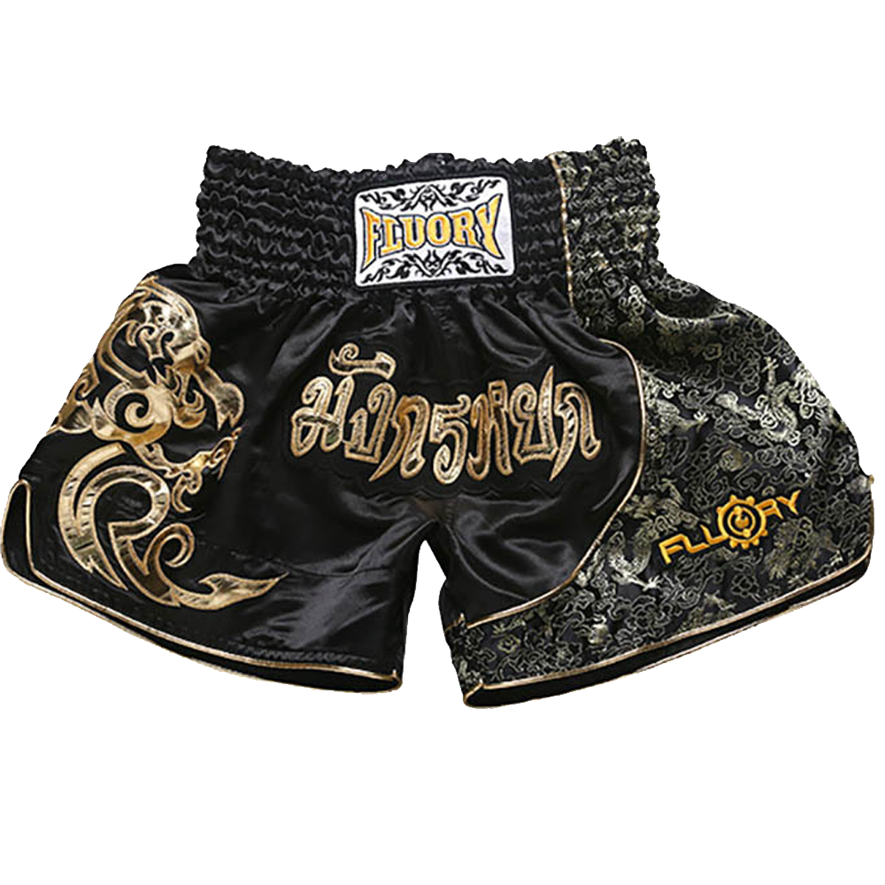 Fluory Muay Thai vechtsportshorts, MMA shorts, trainingskleding voor kooigevechten, worstelen, vechtsporten, kickboksshorts, kleding