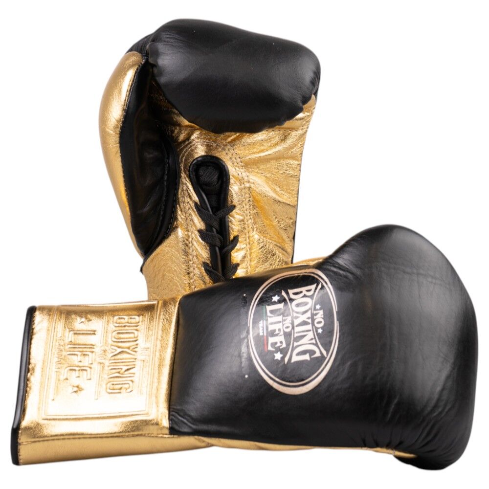 No Boxing No Life Championship Line Black/Gold Boxing Gloves at