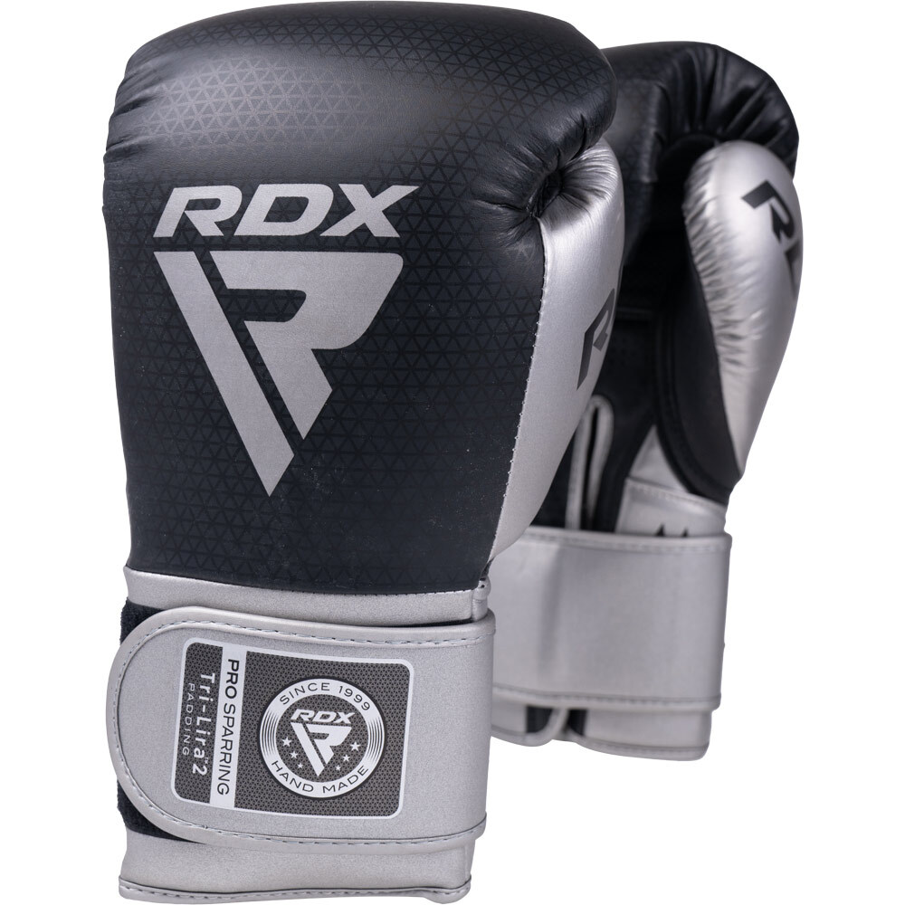 RDX L2 Mark Pro Silver Sparring Gloves at FightHQ
