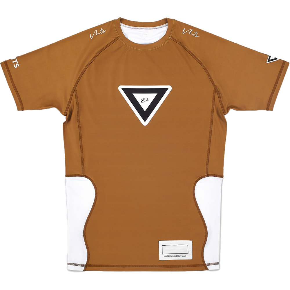 Rusty Contrast Rash Guard VHTS Ranked Brown Womens Rash Guard at FightHQ