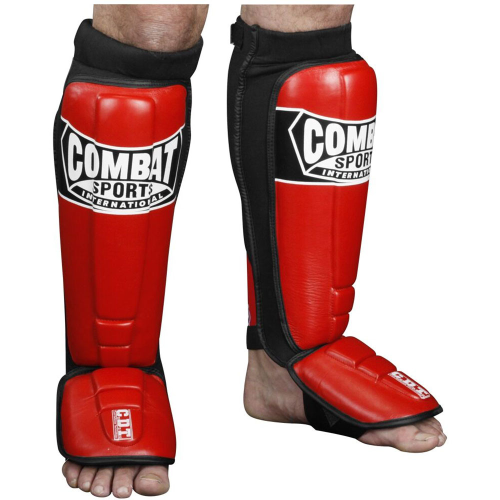 Combat Sports Pro Style Red MMA Shin Guards at FightHQ